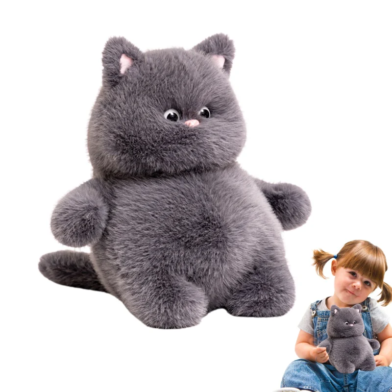 

Cat Plush Pillow Stuffed Animal Cat Interactive And Fluffy Fat Cat Toy For Reading Companion Home Decoration Kids Birthday
