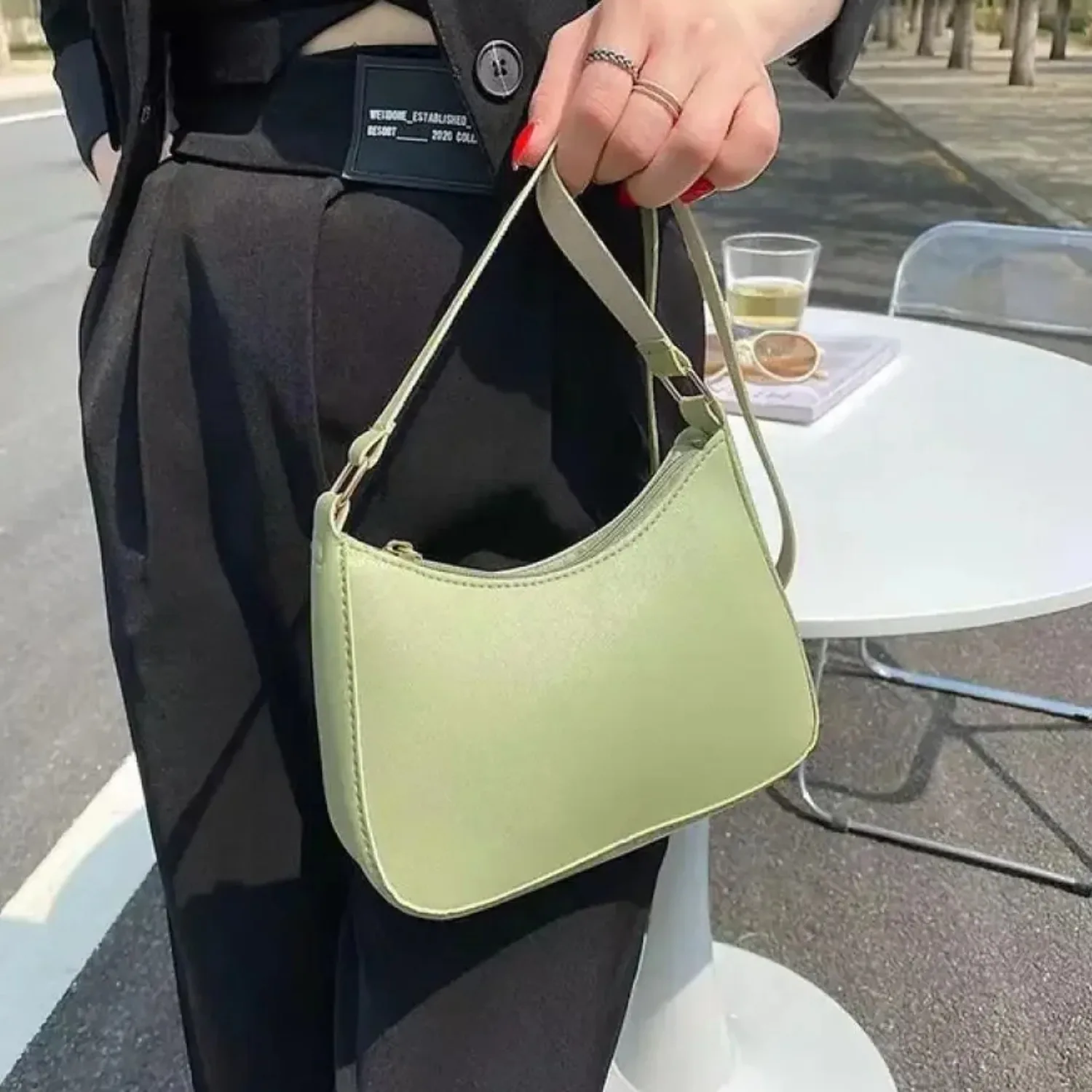 Ladies Fashion Shoulder Bags Retro Pure Color Macaron Small Square Bag Hundreds of Handbag Casual Women's Bags