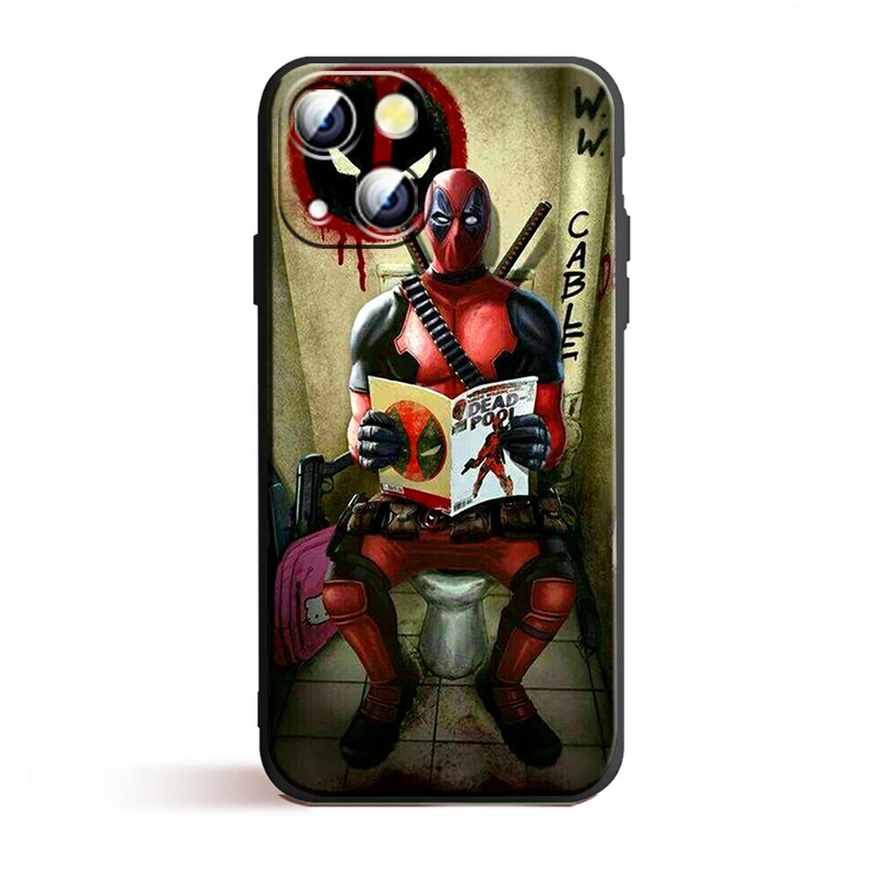 thumbnail image 1 of Funda divertida de Deadpool Marvel para Apple iPhone 15 14 13 12 11 Mini XS XR X 6S 6 Pro Max Plus NOBRAND, 1 of 5