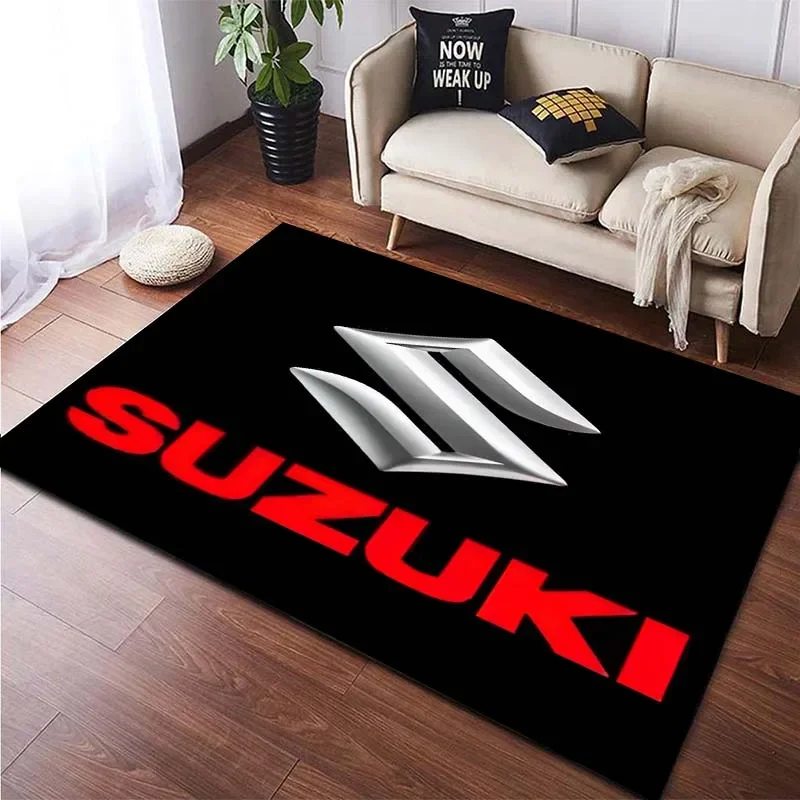 

Fashion Motorcycle Suzuki Boy Handsome Gift 3D Soft Rug Living Room Yoga Mat Bedroom Bathroom Kitchen Non slip Large Carpet