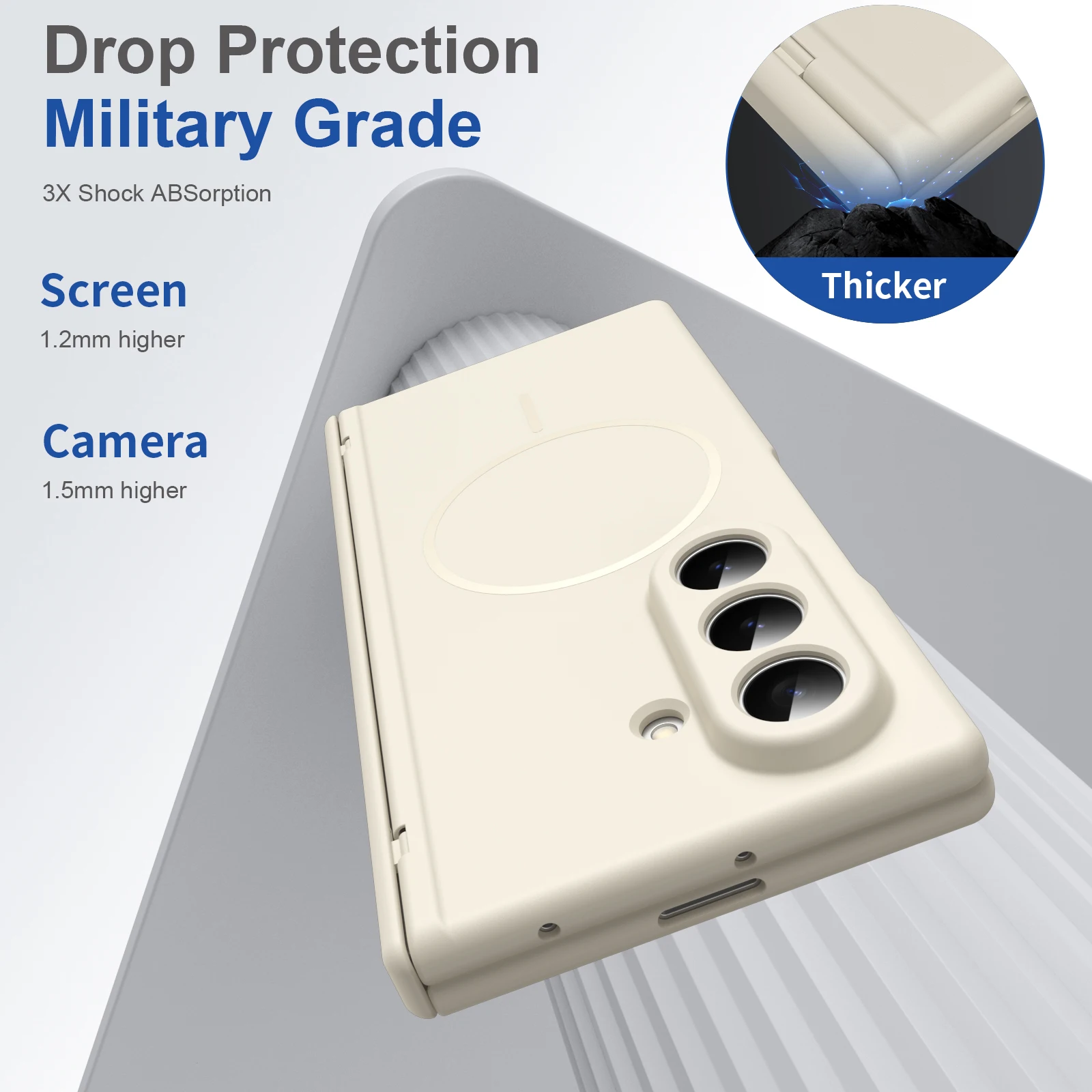 360° Foldable Magnetic Glass Protective Phone Case