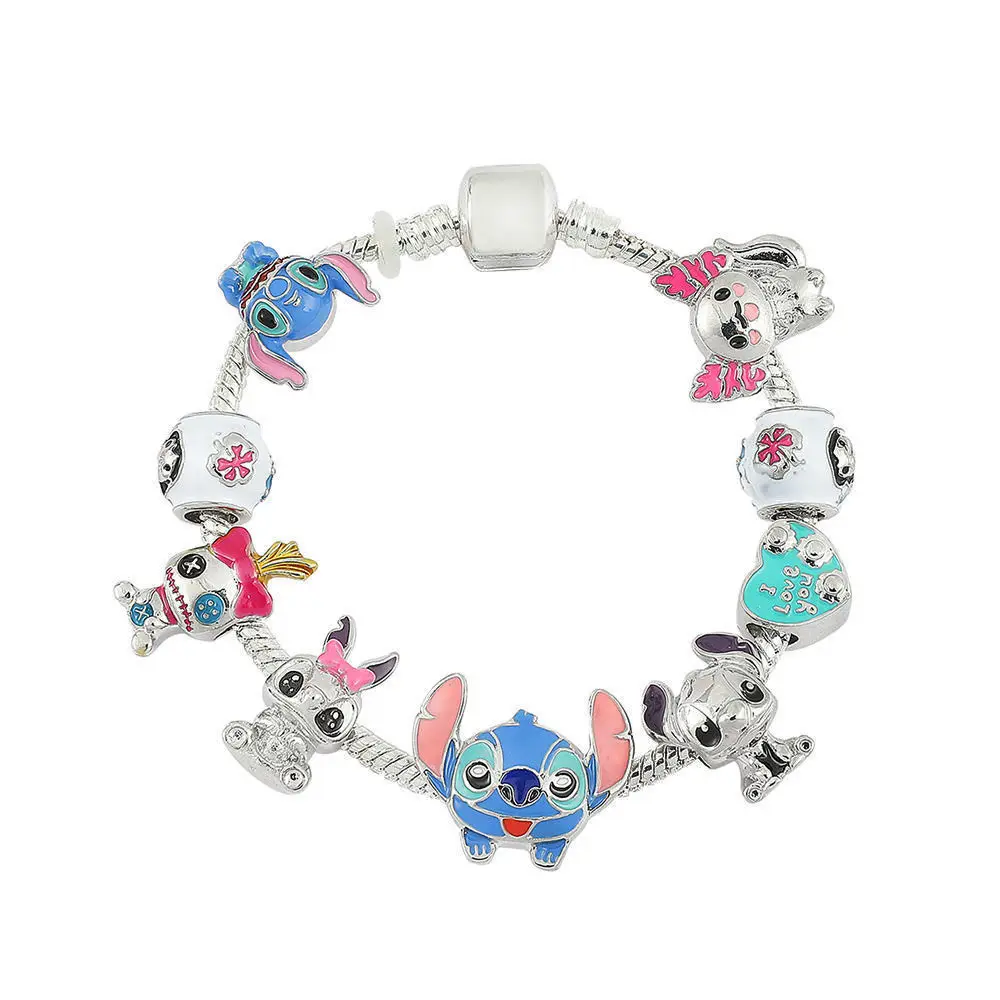

Браслеты из мультфильма «Kawaii Stitch» для женщин и мужчин, цепочки для рук, Модные металлические украшения, милый браслет Y2k, Роскошный аксессуар, подарок для девочек
