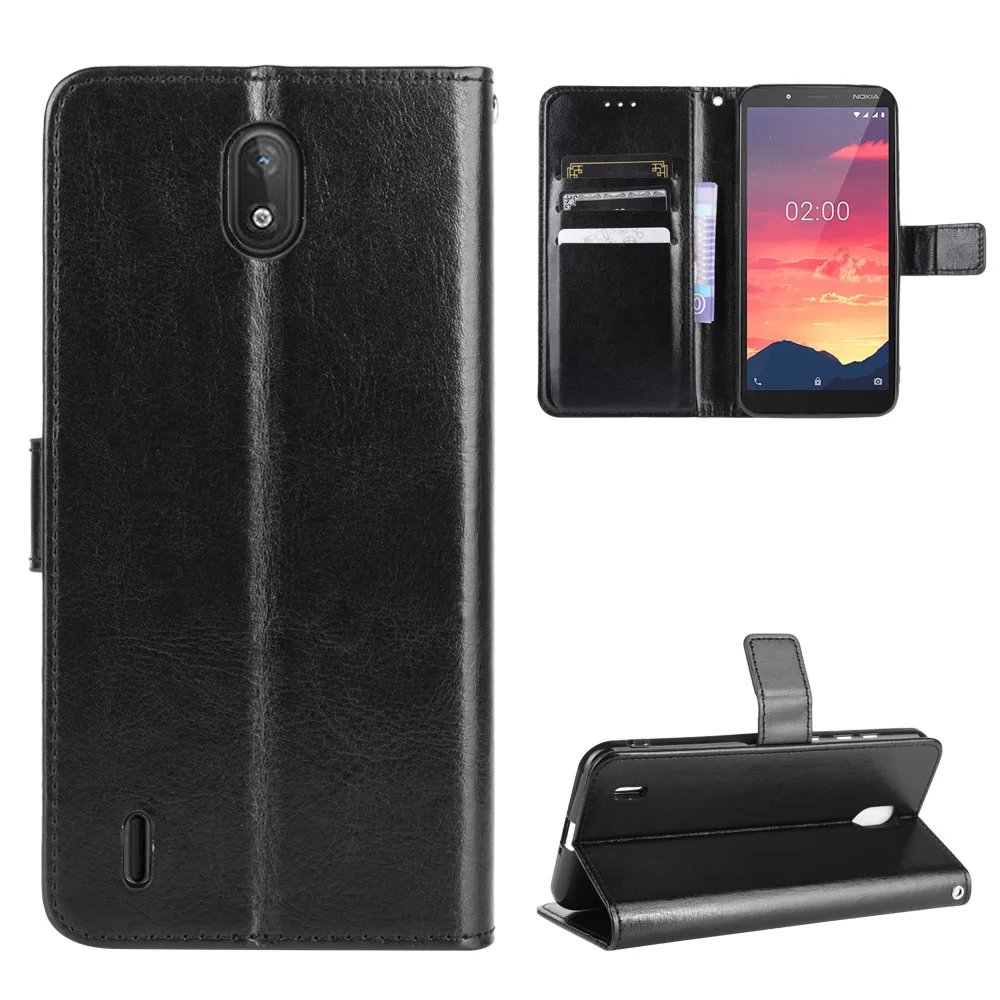 Flip Wallet Custodia In Pelle Pu Per Nokia C2/Nokia C1/Nokia C01 C3/Nokia C10 C20 C30 Custodia Per Cellulare Con Porta Slot Per Schede
