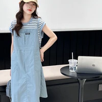 Robe d'été pour filles, robe-veste pour enfants, fausse robe longue de style occidental pour filles, jupe trapèze 6