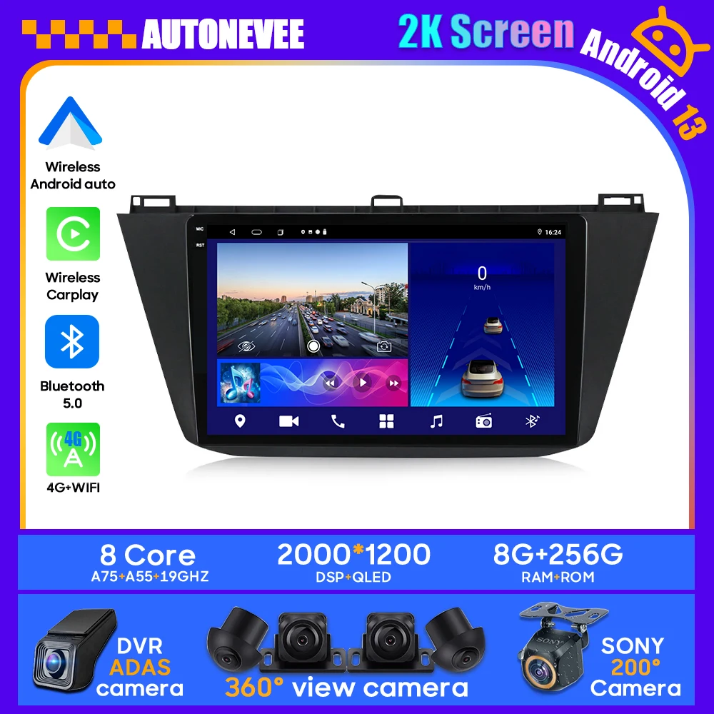 

Android 13 For Volkswagen Tiguan 2 Mk 2016 2017 2018 2019 Car Wireless Carplay Stereo Unit Multimedia Radio Video Player GPS 2K