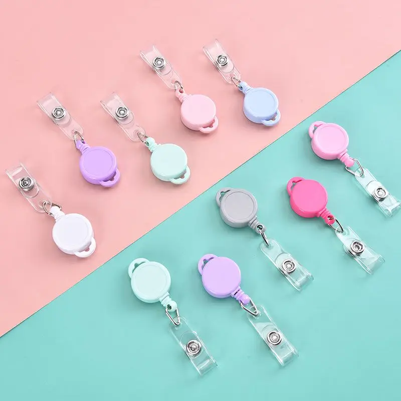 

2.5cm 10pcs Lot Retractable ID Badge Holder Badge Clips Reel Clip For Nurse