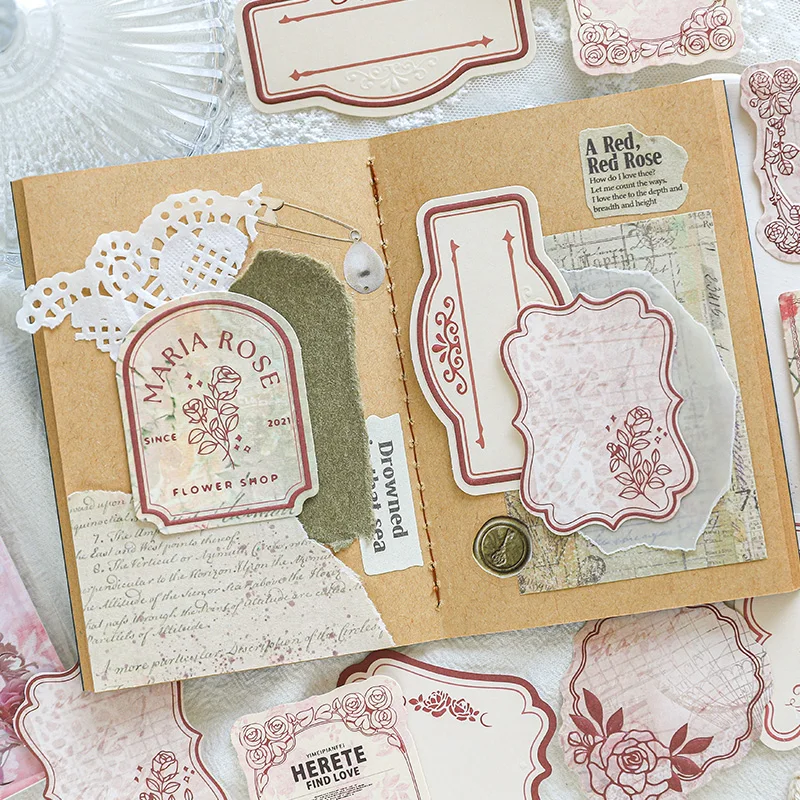 Yoofun 20pcs/lot Vintage Memo Pads Scrapbooking Decorative Material Paper Collage Background Paper Journaling Diary Planner 3