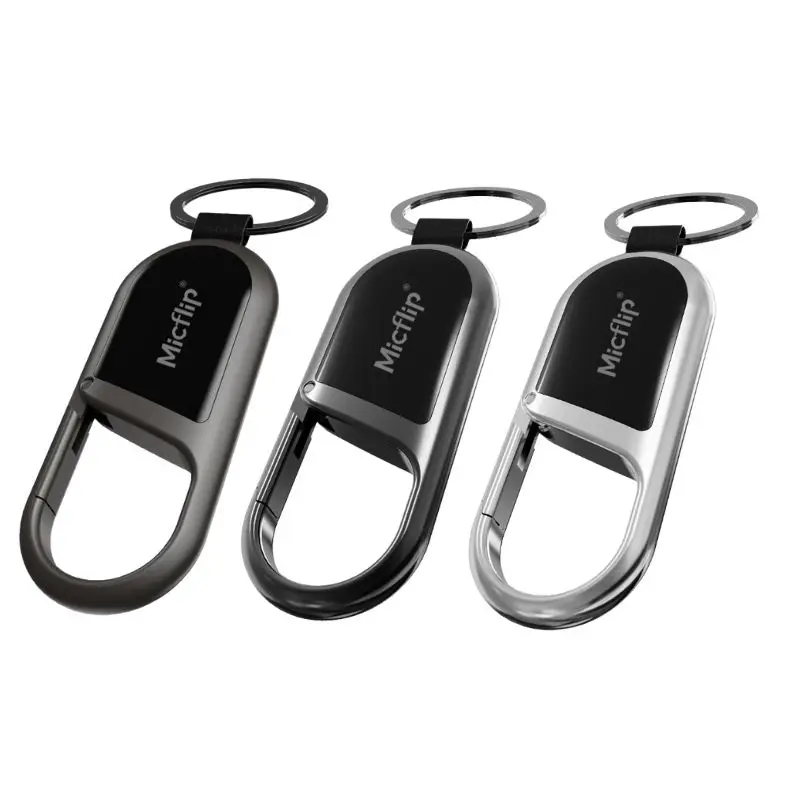 Micflip Smart Carabiner key chain Keyring with Find My tracker to attach Car key chain fob for Apple ios