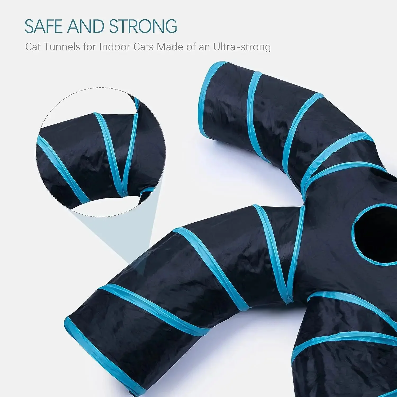 3/5 Way Collapsible Pet Cat Tunnel Tube Toys Tunnels for Indoor Cats Kitty Bored Peek Hole Toy Ball Puppy Kitty Kitten Rabbit small pet tunnel