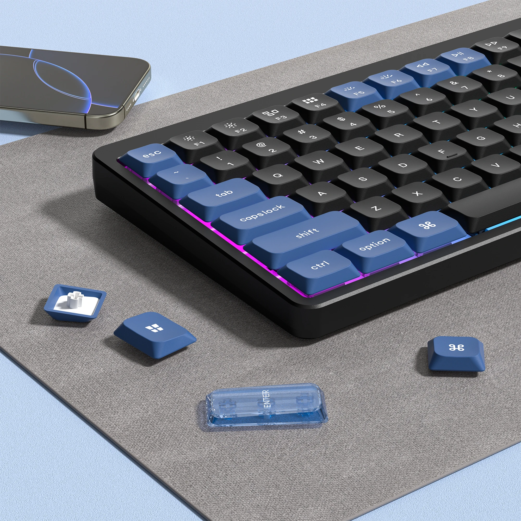 薄型キーボードキーキャップセット,メカニカルキーボード,スカイライン