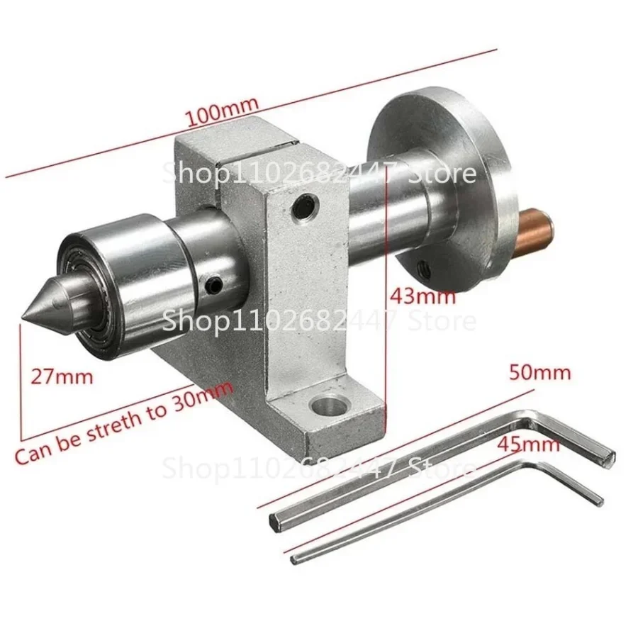 Adjustable Double Bearing Live Centre Metal Revolving With 2pcs Wrenches DIY Accessories For Mini Lathe Machine lathe spare part lathe center head 1 Set