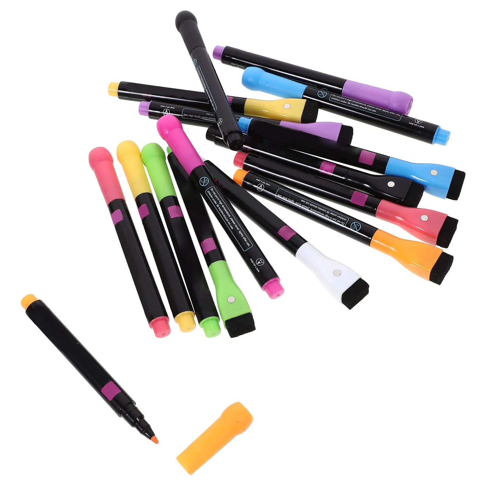 16Pcs LED 보드 마커 칠판 쓰기를위한 휴대용 액체 분필 마커 학교 사무실 크리 에이 티브 아트 지울 수있는 펜