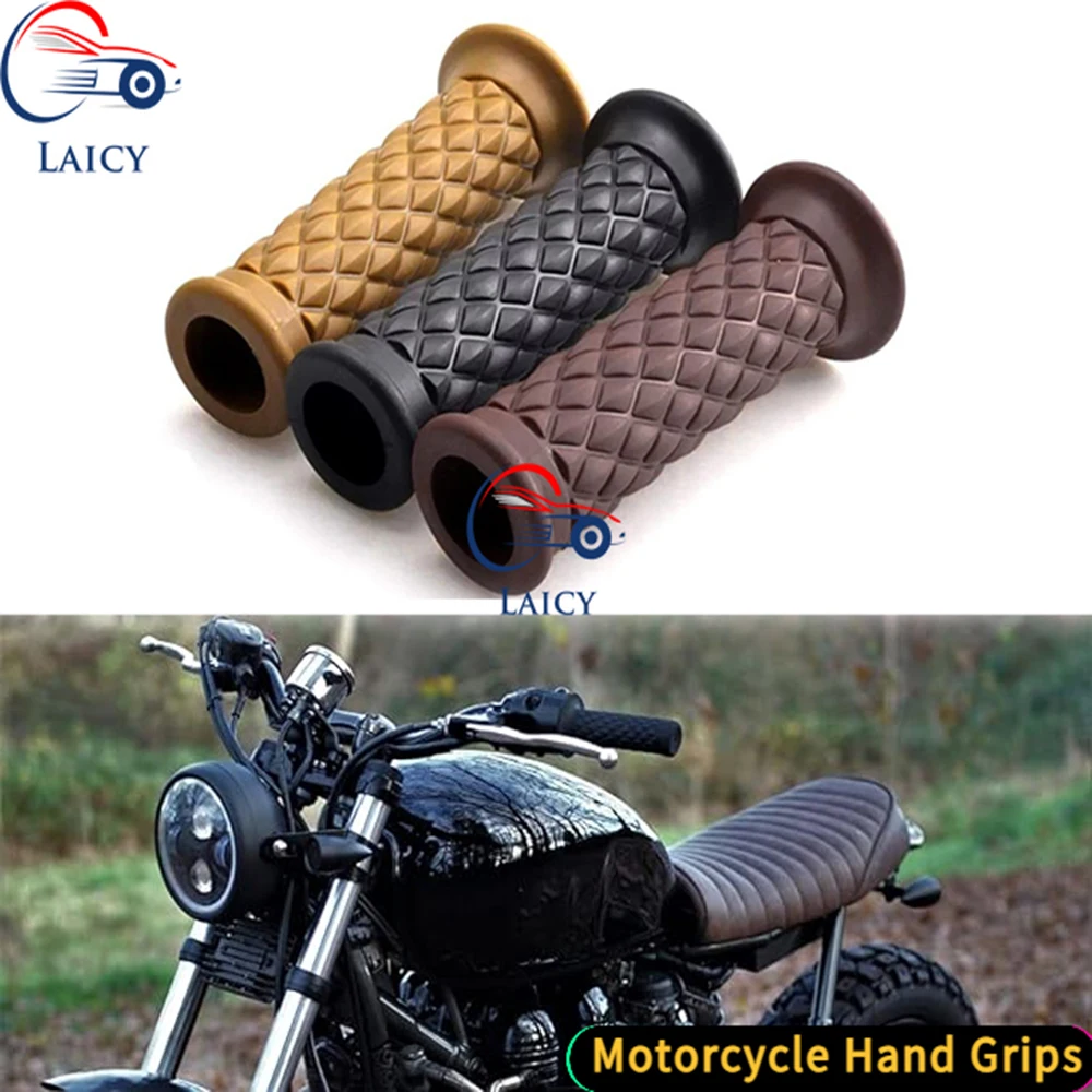 

Универсальные мотоциклетные ручки LAICY, 1 пара, 7/8 дюйма, 22 мм, резиновые ручки для Ducati, для Yamaha, мотоциклетные ручки Triumph
