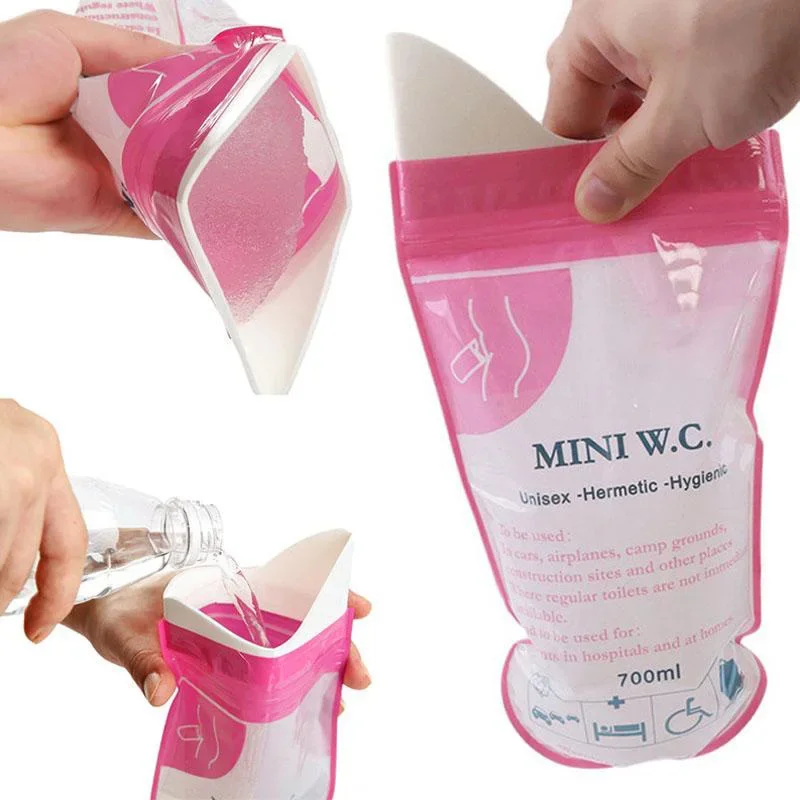 1Pcs 700ML Portable Emergency Pee Bag Mobile Toilet Urine Bag for Travel Car Men Women Kids Adults Outdoor Vomit urine bag,disposable urine bag