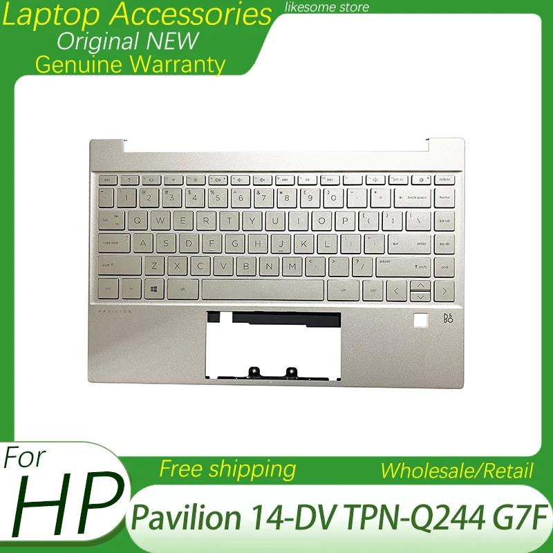 

New Original US Keyboard for HP Pavilion 14-DV TPN-Q244 G7F Laptop Case Palmrest Upper Cover Replacement English M14304-001