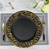 European Banquet Plates Plastic Charger For Home Dinner Table Decor Wedding Party Cake Tray Hotel Western Mats 13inch 100pcs 2