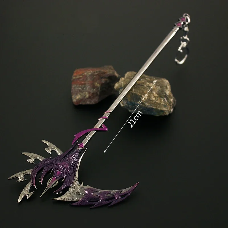 Douluo Game Surrounding Weapons 21cm Soul Master vs. Rocha God Bibi East Magic Sickle Zinc Alloy Weapon Model Gift Toys 5