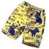 2024 Summer Beach Pants Surf Printed Shorts Men's Loose Casual Quarter 5