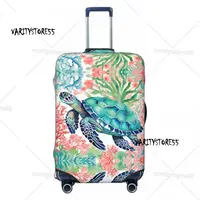 Custom Ocean Sea Turtle Luggage Cover Protector Fashion Travel Suitcase Protective Cover for 18-32 Inch 1