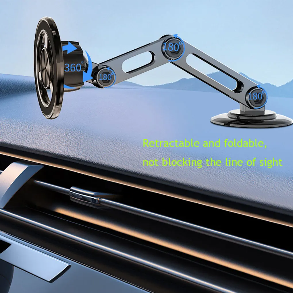 

Durable Magnetic Car Phone Holder - Convenient And Adjustable Multifunction Magnetic Phone Holder black