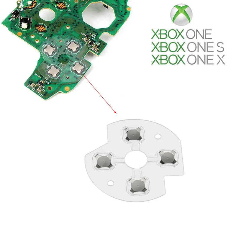 Per Xbox One S Controller D Pad In Metallo Cupola Snap Dome Pcb Scheda Conduttiva Pellicola Adesiva