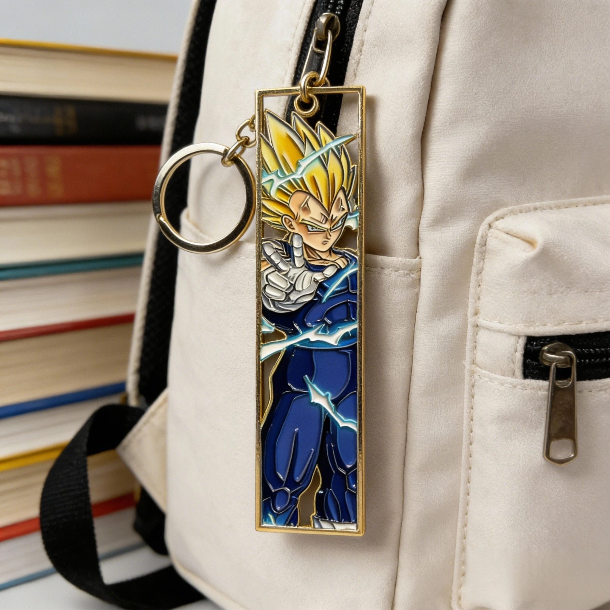 Anime Metal Hollow Out Keychains Bookmark Cute Jet Manga Fashion Bag Key Tag Jewelry Accessory Key Ring Holder Gift Anime