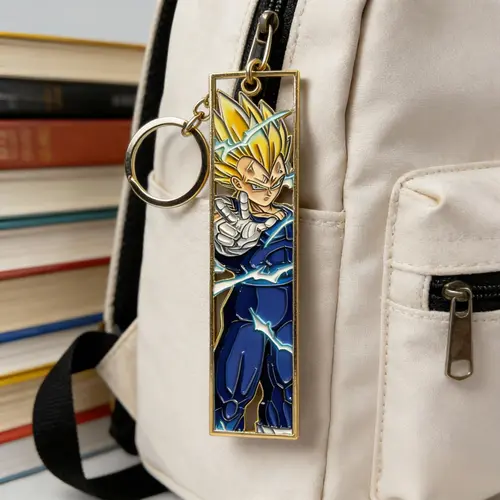 Anime Metal Hollow Out Keychains Bookmark Cute Jet Manga Fashion Bag Key Tag Jewelry Accessory Key Ring Holder Gift Anime