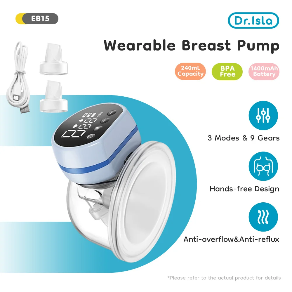 Wearable Electric Breast Pump Automatic Breast Pump 3 Modes & 9 Gears milking machines BPA Free 1PCS