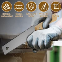 New Japanese Hand Saw 6inch SK5 High Carbon Steel Double Edged Hand Saw 14/17 TPI Woodworking Flush and Finish Cutting Wood Saw 2