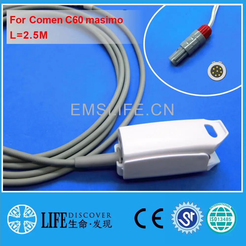 

Reusable adult pediatric neonate new born spo2 sensor for Comen C60 masimo patient monitor