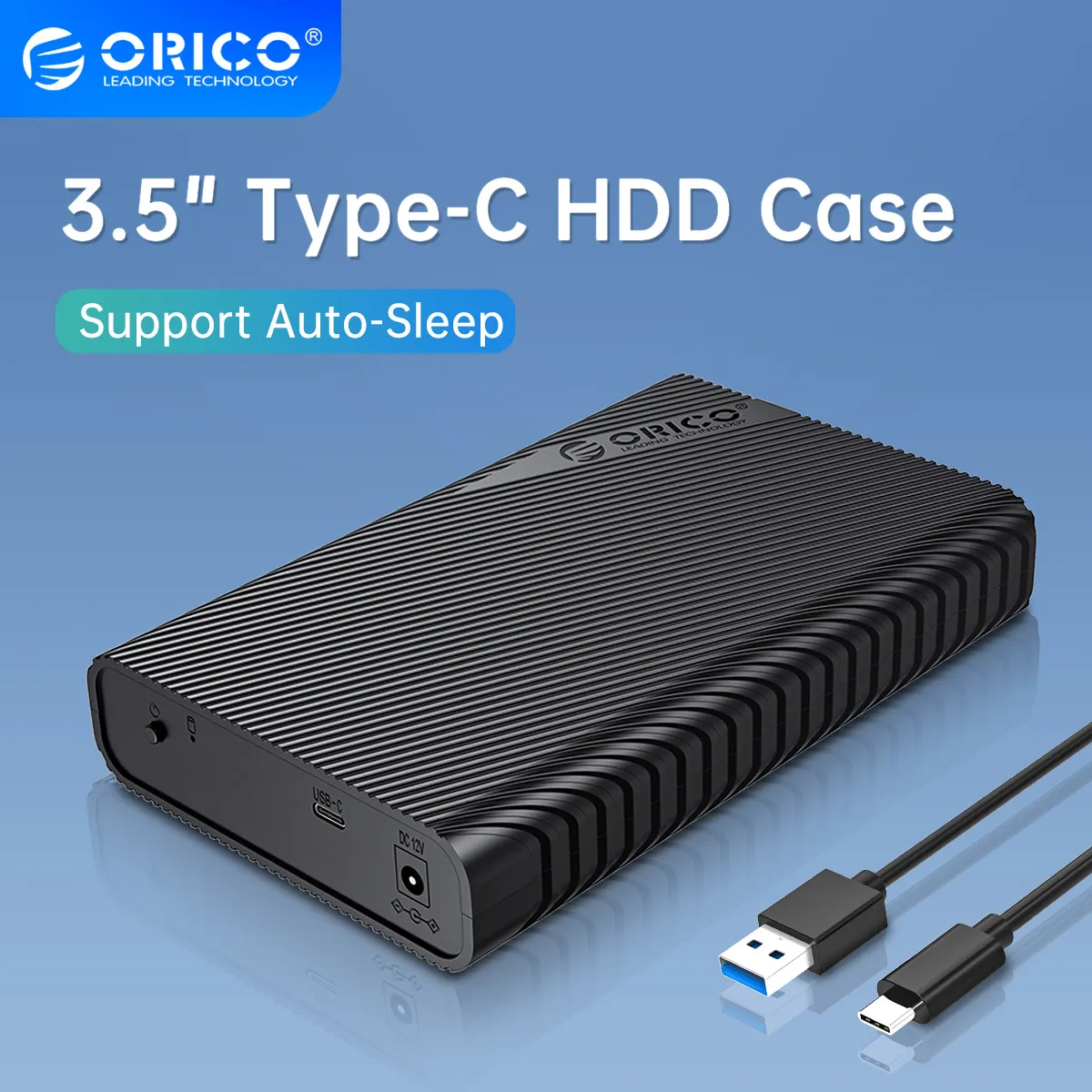 Orico Hard Drive Enclosure For 2.5/3.5 Hdd/ssd Up To 18tb Sata To Usb External Hard Drive Case With 12v2a Power Adapter - Hdd & Ssd Enclosure - AliExpress