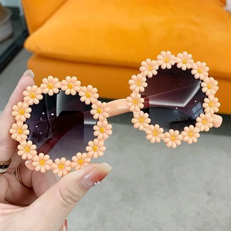 3PCS Fashion Kids Sunglasses Flower Shape Glasses for Children Boys Girls Accessories Outdoor Photography Eye Protection