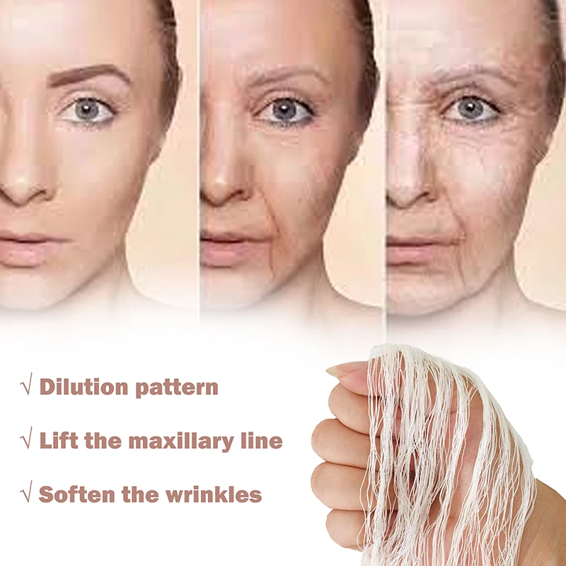 Hyaluronic Acid Serum 2/5/100pc/pack No Needle Silk Fibroin Line Carving Essence Collagen Facial Thread Lift Anti Aging For Lip Face Skin Care