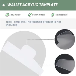 Acrylic Template for Crafting Leather Wallets and Bags (Transparent 9Inch)