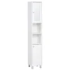 Kleankin Tall Bathroom Storage Cabinet with Mirror, Wooden Freestanding Tower Cabinet with Adjustable Shelves for Bathroom 1