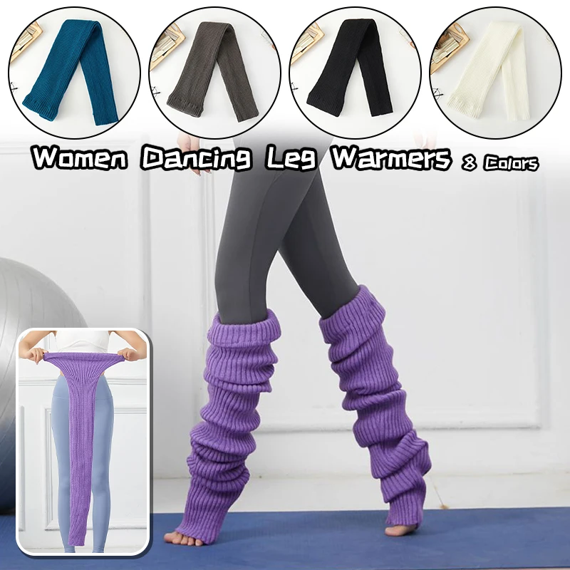 90cm Women Over Knee Yoga Leg Socks Dance Fitness Knitted Socks Ballet Dance Fitness Yoga Socks Leg Warmer Thigh High Stockings