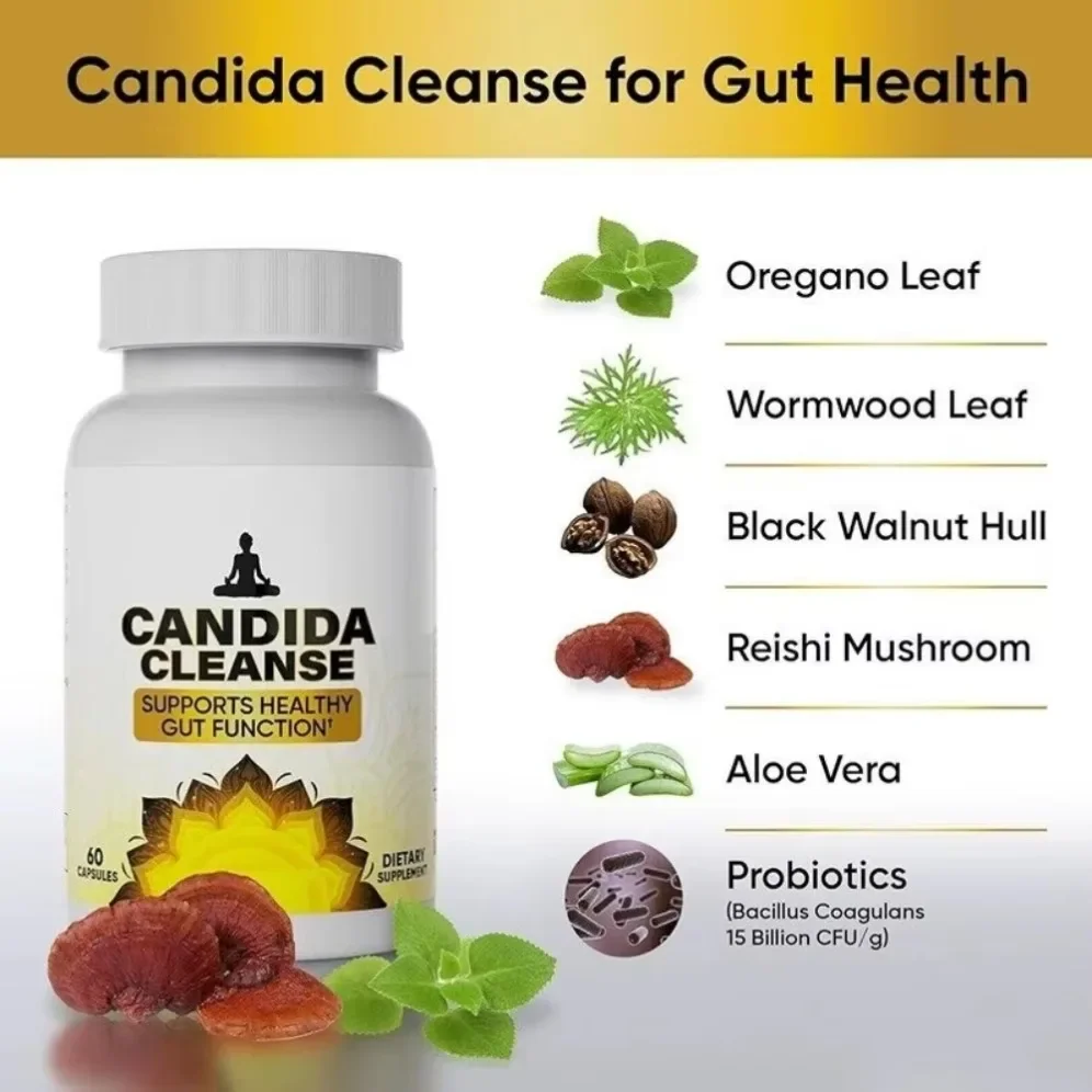 HelloYoung Candida Cleanse Complex Support Kapseln Reinigungskapseln 60 Kapseln