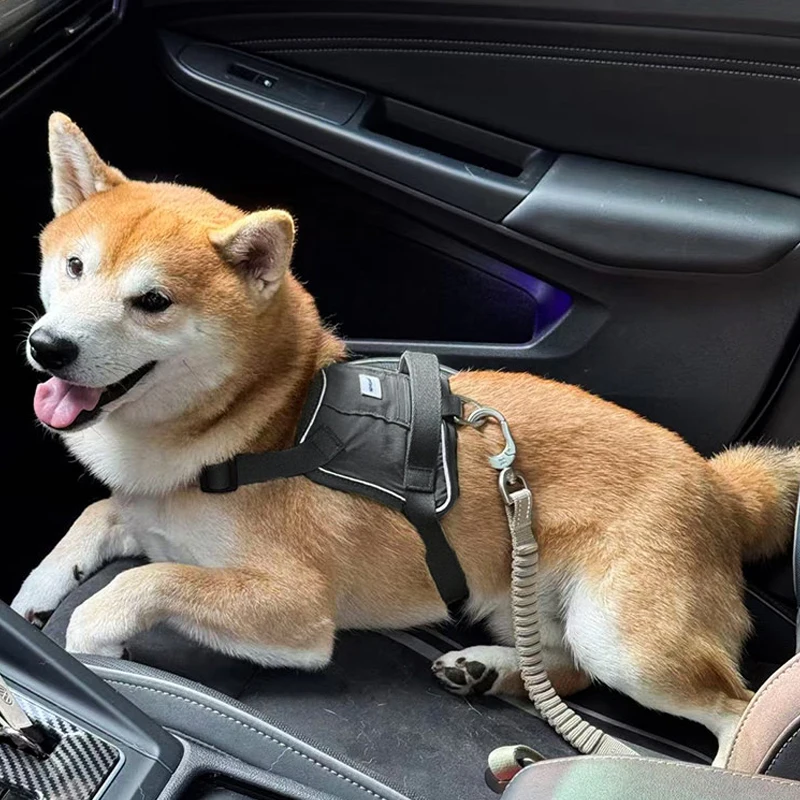 Adjustable er Car Pet Seat Belt Retractable Elastic Rope Dog Safety Leash Strap Travel Car Safety Rope Dog Accessories