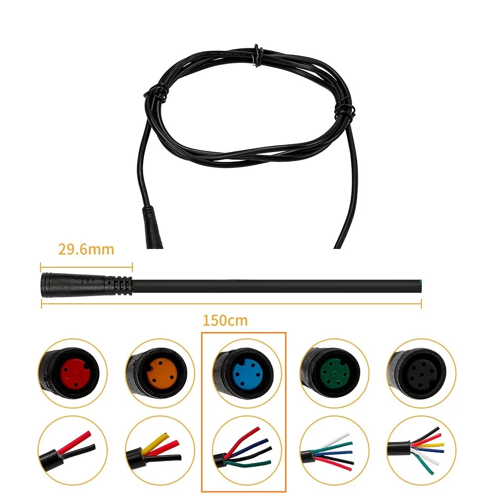 Ebike Extension Male/Female 2 3 4 5 6 Pin Cable Extension