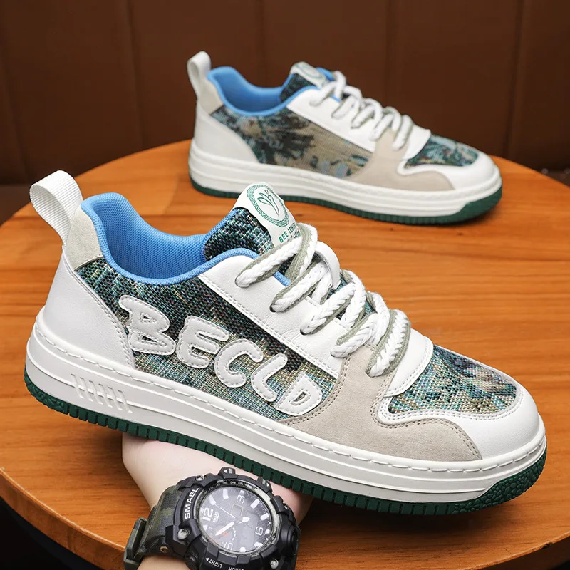 

2023 Spring and Autumn new plate shoes design sense niche casual breathable men's shoes youth canvas sneakers