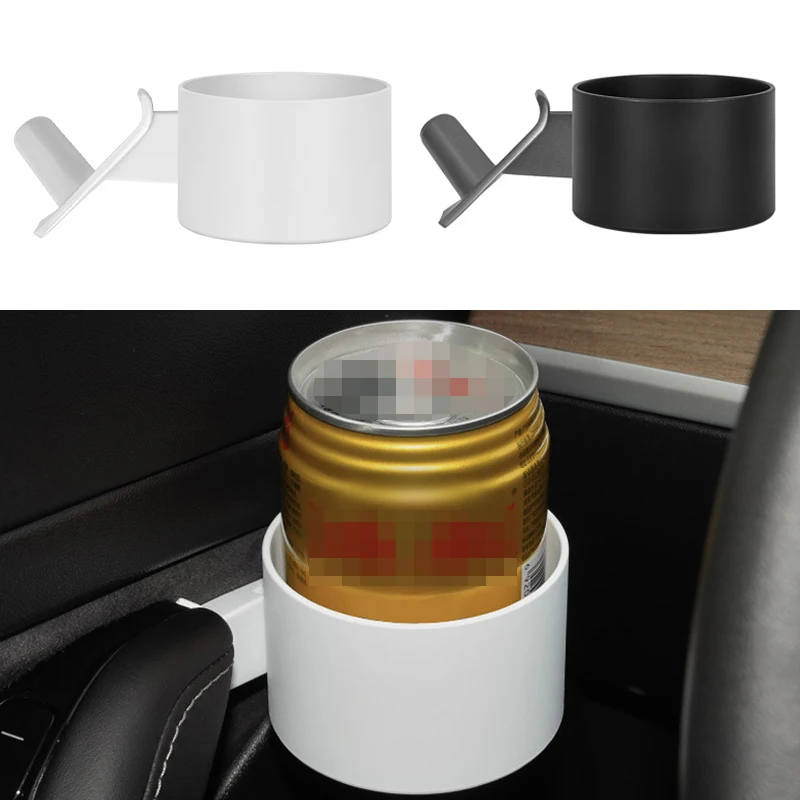 

Car Cup Holder Vehicle Storage Box Auto Interior Door Mount Drink Rank Coffee Water Bottle Stand Black White For Tesla Model 3 Y