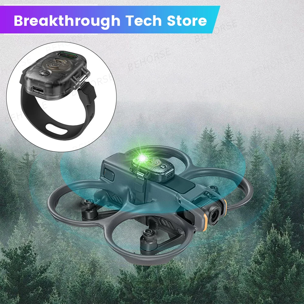 Alarme lumineuse 120dB fixée sur un drone DJI, avec flash LED rouge vif, pour alerte sonore et lumineuse pour drone DJI - retrouvez votre drone facilement.