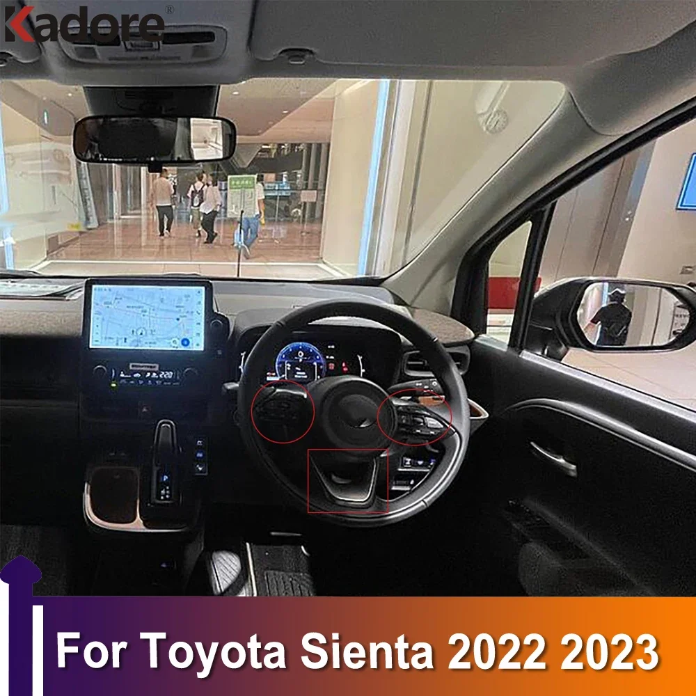 

Для Toyota Sienta 2022 2023, черная флейма, автомобильная наклейка, рамка, аксессуары для интерьера, 3 шт.