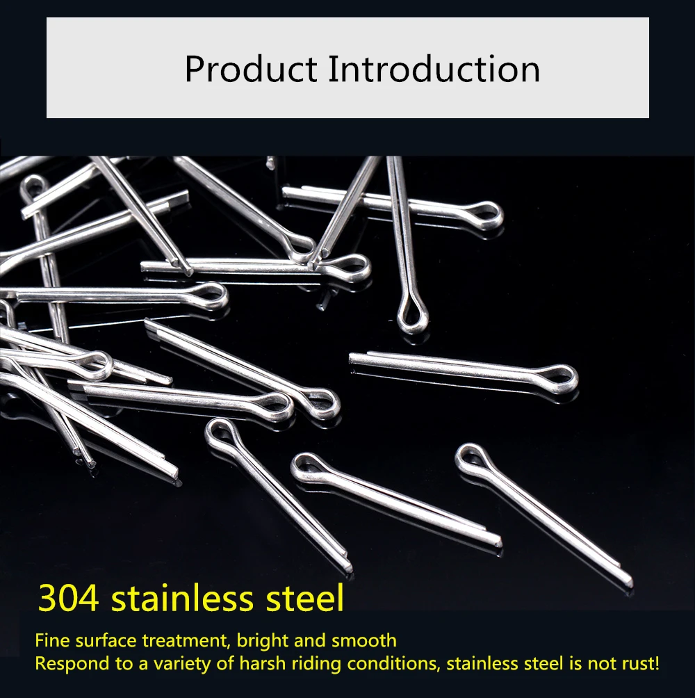 RISIKO Fahrrad Scheibenbremsbeläge pin lock 2/5/10/100PCS MTB Rennrad Split Pin für SHIMANO Hydraulische scheibenbremse Sattel Bremsbeläge – Detail 3