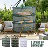 Sun Drying Rack For Food 3 Layers Foldable Dryer Rack With Zippers Large Portable Vegetable Drying Rack For Fruits Plants 2