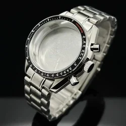 Silver Multifunctional Speedmaster Case with Bezel for Quartz Movement, 39.7mm (OM - 305)