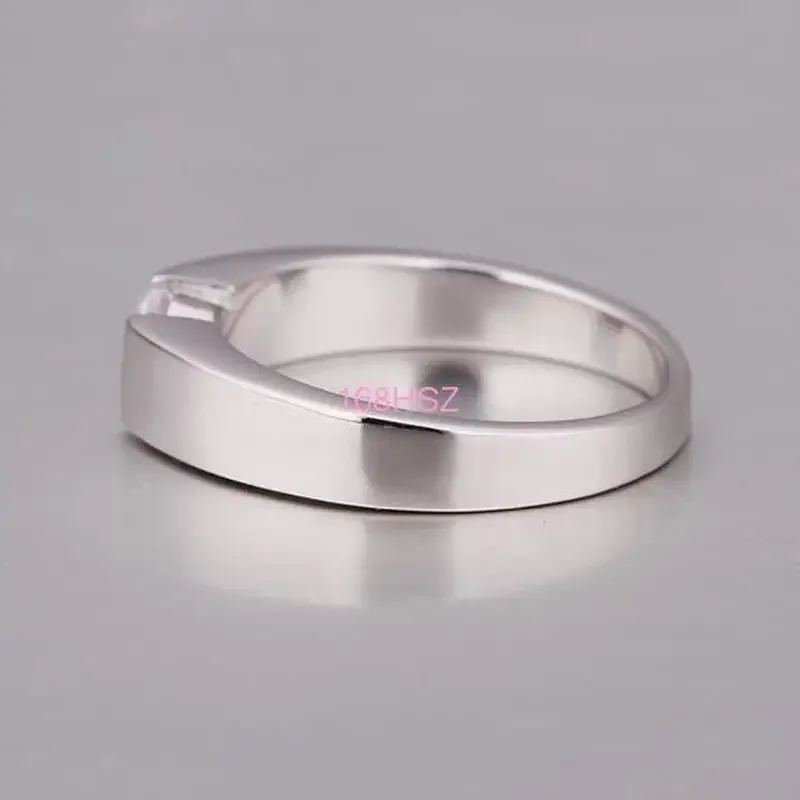 Anelli in argento sterling 925 bellissimo regalo di nozze caldo carino partito zircone cristallo uomo donna anelli gioielli - immagine 4