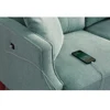 Living Space 2 Seater Sofa Loveseat Waterproof Fabric Baby Blue USB Charge 5