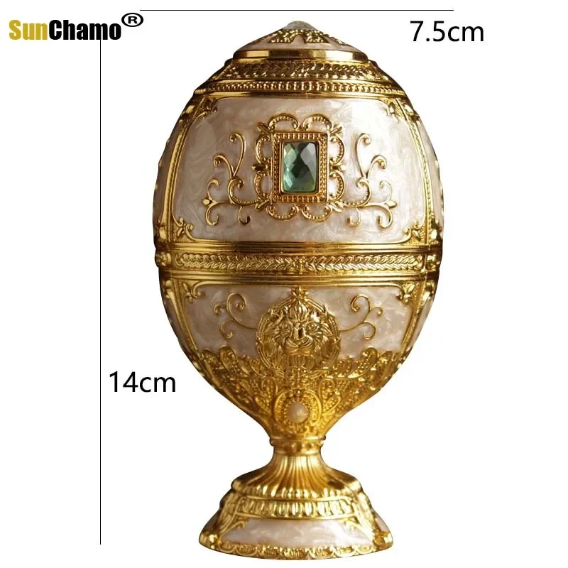 유럽 스타일 프레스 자동 이쑤시개 상자 장식, 창의적인 선물 캔, 금속 계란 모양 배럴, 작은 장식 항아리