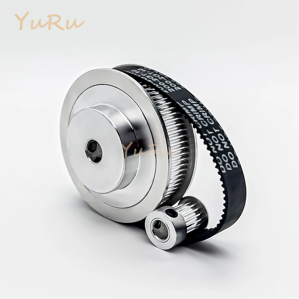 2GT 2M 16T 80Zähne GT2 16Zähne 80T Zahnriemenscheiben-Set Bohrung 3,17~14mm Riemenbreite 10mm 5:1 Rad Synchronriemenscheibensatz – Detail 1